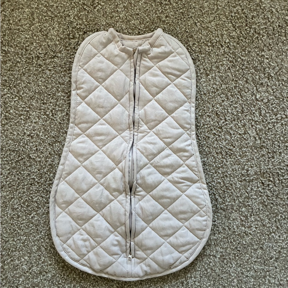 Quilted Baby Swaddle in Cream
